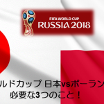 サッカー ロシアW杯 日本vsポーランド 勝利に必要な3つのバランスとは!【加筆】ドイツ敗れる!